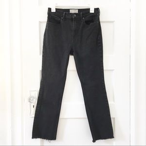 Everlane High Rise Kick Cropped Jeans in Black Wash Size 28